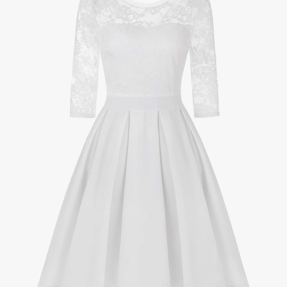 Amazon Essentials White Long Sleeve Dress